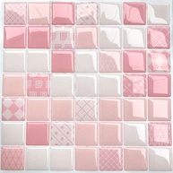 Pastilha Adesiva Resinada Rosa - Kit 4 Placas P222clb | Revestimento Fácil e Elegante - imagem 1