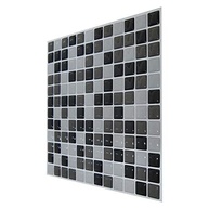 Pastilha Adesiva Decorativa Branca Cinza e Preta - Kit com 4 Placas 3M Fácil Aplicação - imagem 4