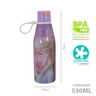 Garrafa Infantil Frozen Rosa 530ml com Tampa Abre Fácil - Plasutil Ref.14473 - imagem 3
