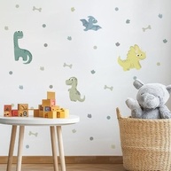Adesivo de Parede Infantil Dinossauro - Lavável, Seguro e Fácil de Aplicar para Quarto de Bebê e Criança - imagem 4