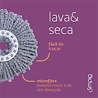 Refil Microfibra Mop Giro Fit Simplo: Limpeza Profunda e Fácil - imagem 2
