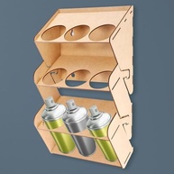 Organizador de Latas de Spray 9 Furos: Parede, MDF Premium e Fácil Instalação - imagem 4