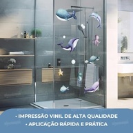 Adesivo Decorativo Fundo do Mar Infantil Lavável - Seguro e Fácil de Aplicar para Piscina, Banheiro e Quarto de Bebê - imagem 3