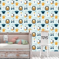 Papel de Parede Safari Azul: Decore com Facilidade! - imagem 2