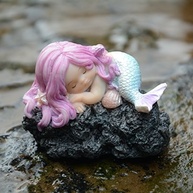 Miniatura Encantadora de Sereia para Terrário - Estátua de Fada em Resina com Detalhes Manuais - imagem 3
