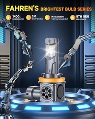 Lâmpada FAHREN H11/H8/H9: 70000LM Ultra Brilhante 6500K, Mini H11 LED Plug and Play - imagem 3