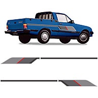 Faixa Chevy 500 1991 – Adesivo Grafite Lateral Original - imagem 1
