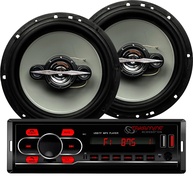 Kit Som Automotivo Completo: Rádio MP3 Bluetooth USB + 2 Falantes 6" 70W RMS - imagem 1