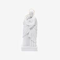 Sagrada Família 27 cm em Pó de Mármore Maciço com Auréola - Escultura Artesanal de Alta Qualidade - imagem 2