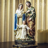 Imagem da Sagrada Família em Resina 40cm - Decoração Religiosa Refinada - imagem 3