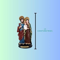 Imagem da Sagrada Família de Nazaré em Resina Nacional 13cm - Decoração e Fé - imagem 4