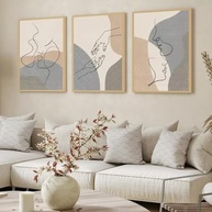 Quadros Decorativos Casal Em Curvas - Moldura Elegante para Decoração de Quarto e Família - imagem 4