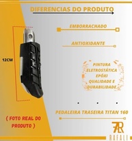 Kit Essencial: Suporte Bacalhau e Pedaleira Traseira para Honda CG Titan, Fan e Start 160 - imagem 4