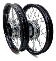 Par de Rodas Aro Monaco Cubo Diamantado para Honda Titan 150, Fan 150 e Start 160 - imagem 2