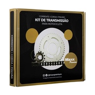 Kit Relação Maxx Premium para Fan 125 2009-2013: Coroa, Pinhão e Corrente 428HX136L - imagem 1