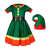 Fantasia Duende Infantil de Natal com Chapéu – Conforto e Magia! - imagem 1