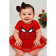 Fantasia Homem-Aranha Bebê Menina: Conforto e Estilo! - imagem 1