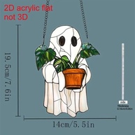 Fantasma de Acrílico para Janela - Decoração Assustadora e Fofo Apanhador de Luz - imagem 3