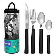 Faqueiro 24 Peças Brinox Riviera Preto – Elegância e Praticidade - imagem 1