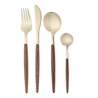 Faqueiro 24 Peças Dourado Lyor: Elegância à Mesa! - imagem 1