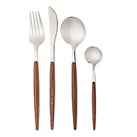 Faqueiro 24 Peças Lyor Organic: Elegância com Aço Inox e Cabo Estampa - imagem 1