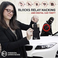 Mission Darkness Faraday Bolsa para Keyfobs (pacote com 2) // Capa protetora de blindagem RF para Smart Always On Chaves Transmissores de Segurança de Veículos Eletrônicos Pequenos - imagem 3
