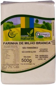 Farinha de Milho Branca Orgânica Coopernatural 500g - imagem 1
