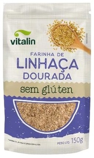 Kit 3X: Farinha de Linhaça Dourada Sem Glúten Vitalin 150g - imagem 1