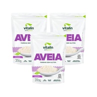 Kit 3 unds Farinha De Aveia Integral Sem Gluten 200gr - Vitalin - imagem 2