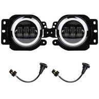 Kit 2 Faróis de Neblina LED 4" 30W para Wrangler JL 2018-2023: Luz Diurna e Condução Potente - imagem 2