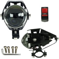 Par de Faróis Auxiliares U5 LED Universal 3 Funções 6000K Branco Strobo para Moto - imagem 3