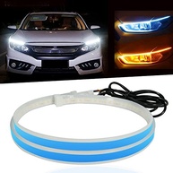 Fita de LED Sequencial 60cm: DRL Branco e Âmbar para Faróis - Transforme Seu Carro! - imagem 2