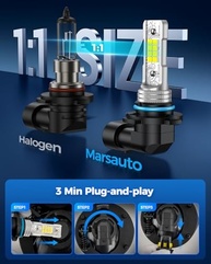 Marsauto Lâmpadas LED H10/9140/9145: Iluminação 10000LM para Neblina e Faróis - Instalação Fácil e Brilho Intenso - imagem 4