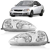 Farol Civic 99/00 Cromado: Visibilidade e Estilo - imagem 1