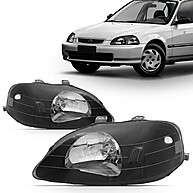Farol Civic 99/00 Máscara Negra: Visibilidade e Estilo - imagem 1