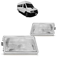 Farol Dianteiro Iveco Daily 1997–2007: Modelo Cromado com Lente de Vidro - imagem 1