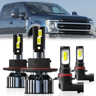 Kit 4 Lâmpadas LED 9008/9145 para Ford F250/F350/450/550 Super Duty 2005-2022 - Farol Alto/Baixo e Neblina - imagem 2