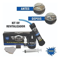 KIT Verniz p/recuperação De Farol e Lanternas a Vapor Uv Polimero fácil aplicação hobby prático prime auto recupera brilho amarelos e trincado - imagem 4