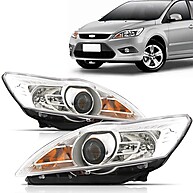 Farol Focus 2009-2013: Duplo, Cromado e com Projetor - imagem 1