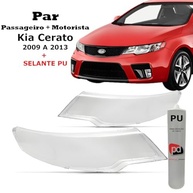 Par Lentes Farol Kia Cerato 2009-2013 Cristal Policarbonato Nova - imagem 3