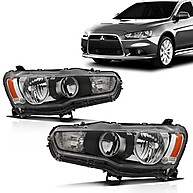 Farol Lancer 2011-2015 Foco Duplo com Mascara Negra - imagem 1