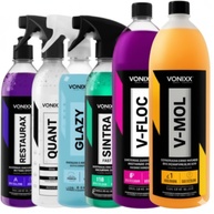 Kit Completo Vonixx: V-Mol, V-Floc, Sintra Fast, Glazy, Quant e Restaurax para Detalhamento Automotivo Profissional - imagem 1
