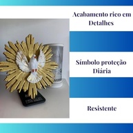 Divino Espírito Santo 19x19cm em Borracha Inquebrável – Símbolo de Fé, Luz e Proteção para Decoração Religiosa - imagem 5