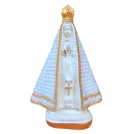 Imagem Nossa Senhora Aparecida Pérola Branca 27cm - Acabamento Premium para Decoração e Fé - imagem 2