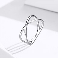 Anel de Cruz Prata 925 Bamoer: Elegância e Fé - imagem 2