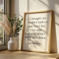 Quadro Decorativo Provérbios 16:3 - Inspire sua Casa com Fé e Esperança - imagem 5
