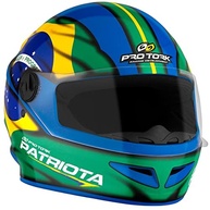 Capacete Fechado Pro Tork R8 Patriota Brilhante Azul/Verde - Segurança e Estilo para Você! - imagem 5