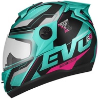 Capacete Fechado Pro Tork Evolution 788 G8 Evo Fosco Verde Turquesa - Pink Tam. 56: Segurança e Estilo para Sua Pilotagem - imagem 2