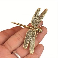 Escultura de Libélula em Metal - Estatueta Feita à Mão com Asas para Decoração de Escritório e Estudo - imagem 5