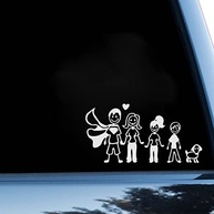 Adesivo de Carro "Família Feliz" 30cm - Decore seu Para-brisa com Estilo e Felicidade! - imagem 5